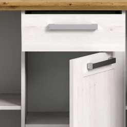 Landhaus Anrichte in Holzoptik Lärche Weiß - Tocella^Wohnen Best