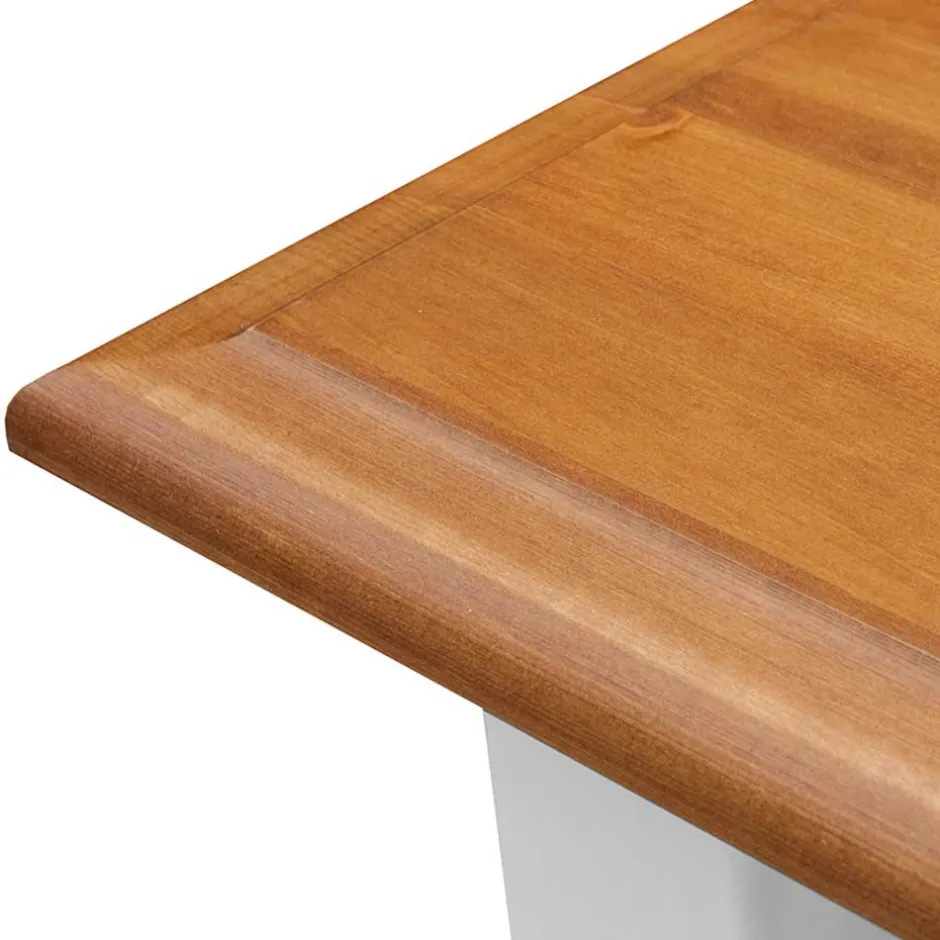 Wohnen Landhaus Ausziehtisch in Weiß und Eiche - Bordona