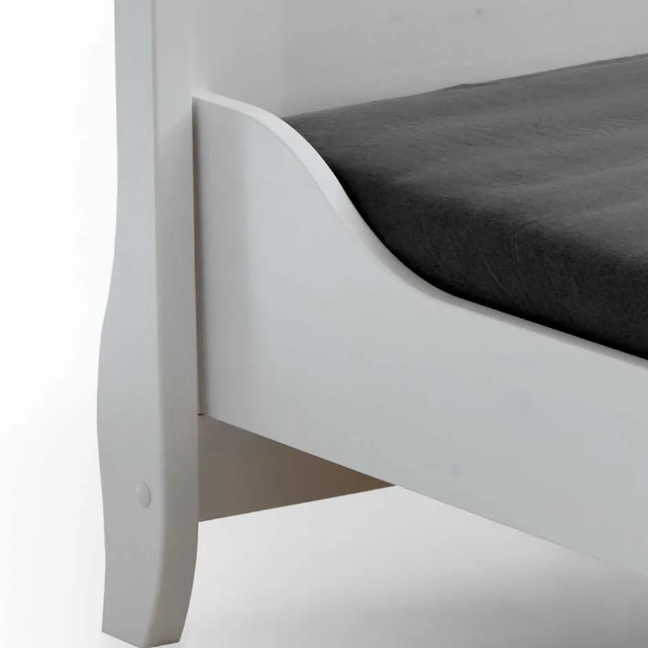 Kinder Wohnen Landhaus Babybett aus Kiefer zweifarbig - Sibiuta