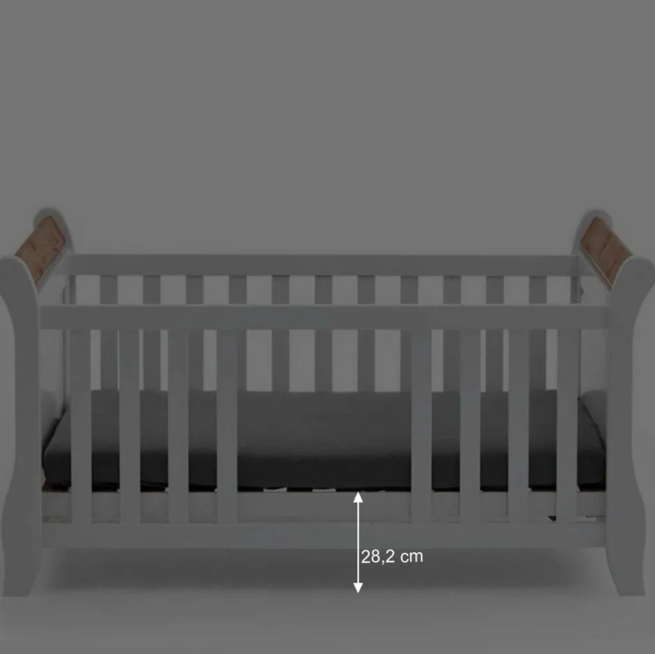 Kinder Wohnen Landhaus Babybett aus Kiefer zweifarbig - Sibiuta