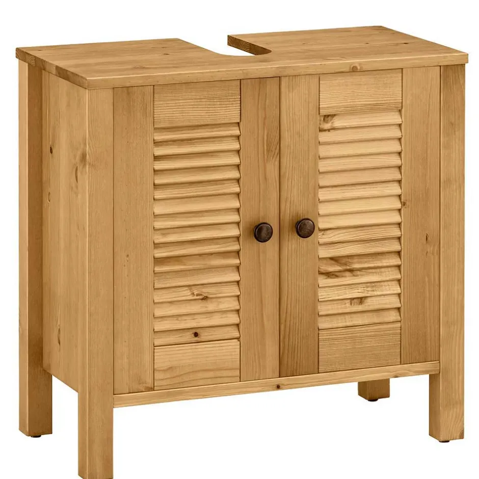 Wohnen Landhaus Badmöbel aus Massivholz - Zavieca (vierteilig)