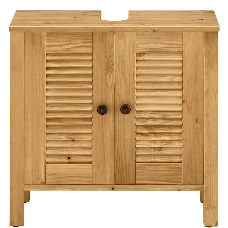 Wohnen Landhaus Badmöbel aus Massivholz - Zavieca (vierteilig)