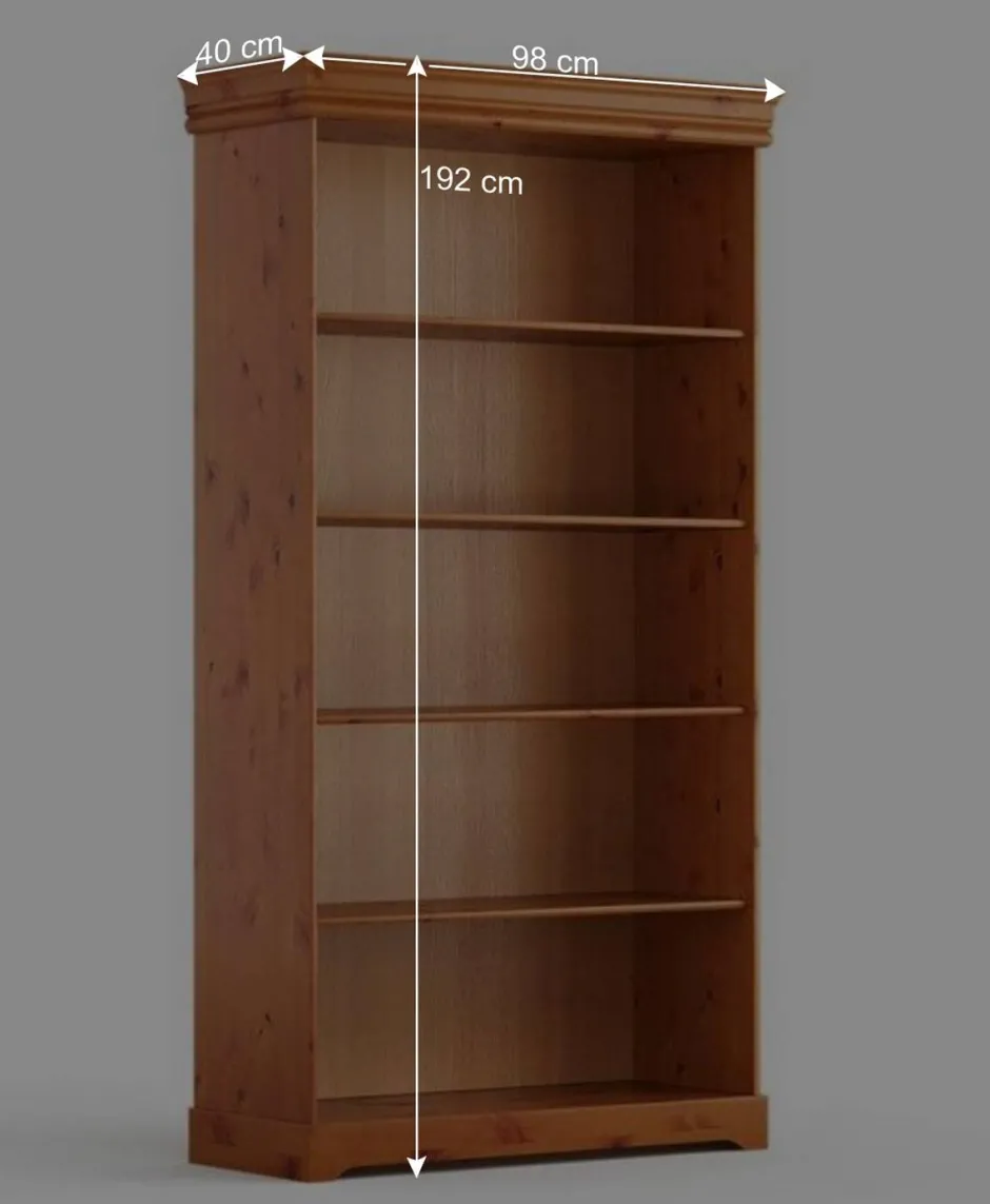 Landhaus Bücherregal aus Kiefer Massivholz - Lusanne^Wohnen New