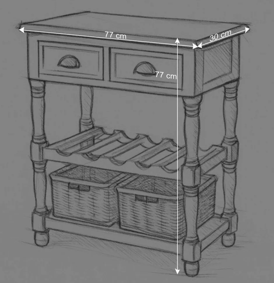 Wohnen Landhaus Beistelltisch Cultures in Weiß