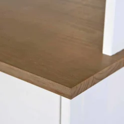 Landhaus Büfett Schrank in Weiß mit Braun - Vatina^Wohnen Hot