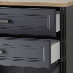 Landhaus Büro Aktenschrank in Grau & Eiche NB - Joe^Wohnen Online