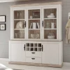 Landhaus Buffet Schrank in Weiß Pinie Nedita 184 cm breit^Wohnen Outlet