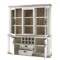 Landhaus Buffet Schrank in Weiß Pinie Nedita 184 cm breit^Wohnen Outlet
