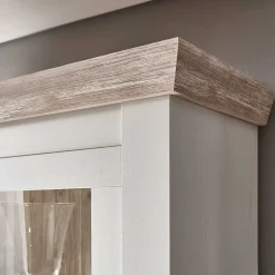 Landhaus Buffet Schrank in Weiß Pinie Nedita 184 cm breit^Wohnen Outlet