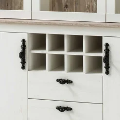 Landhaus Buffet Schrank in Weiß Pinie Nedita 184 cm breit^Wohnen Outlet