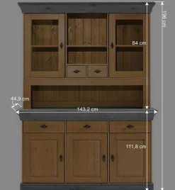 Landhaus Buffetschrank aus Massivholz zweifarbig - Eshelas^Wohnen Clearance