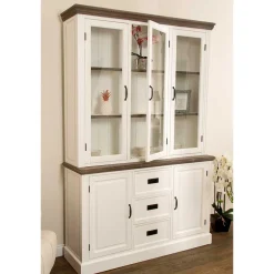 Landhaus Buffetschrank in Weiß & Graubraun - Bleaks^Wohnen New