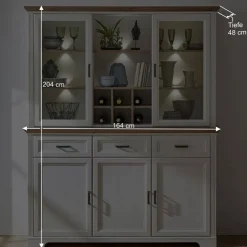 Wohnen Landhaus Buffetschrank mit Beleuchtung - Sinolita