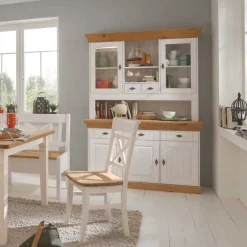 Wohnen Landhaus Buffetvitrine Sibiuta in Weiß