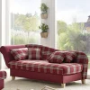 Landhaus Chaiselongue in Rot mit Karo Muster - Litruna^Wohnen New
