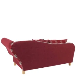 Landhaus Chaiselongue in Rot mit Karo Muster - Litruna^Wohnen New