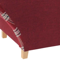 Landhaus Chaiselongue in Rot mit Karo Muster - Litruna^Wohnen New