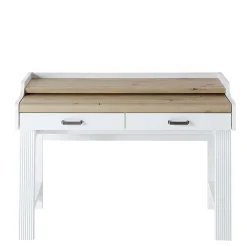 Wohnen Landhaus Computertisch in Weiß & Eiche - Mehady