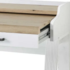 Wohnen Landhaus Computertisch in Weiß & Eiche - Mehady