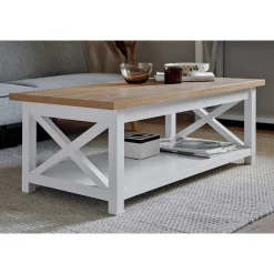 Landhaus Couchtisch mit Ablagboden - Ristina^Wohnen Clearance