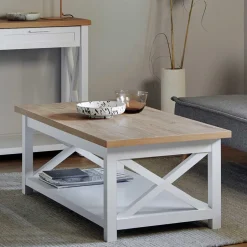 Landhaus Couchtisch mit Ablagboden - Ristina^Wohnen Clearance