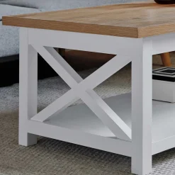 Landhaus Couchtisch mit Ablagboden - Ristina^Wohnen Clearance