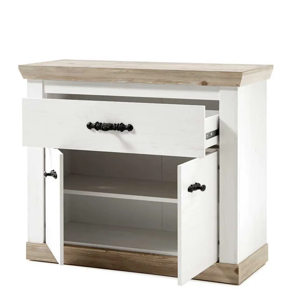 Wohnen Landhaus Dielenmöbel Kombination - Nedita I (fünfteilig)