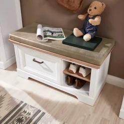 Wohnen Landhaus Dielenmöbel Set zweifarbig - Nurelcas (dreiteilig)