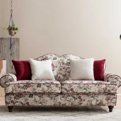 Landhaus Dreisitzer Sofa mit Blumen - Baonga^Wohnen Hot