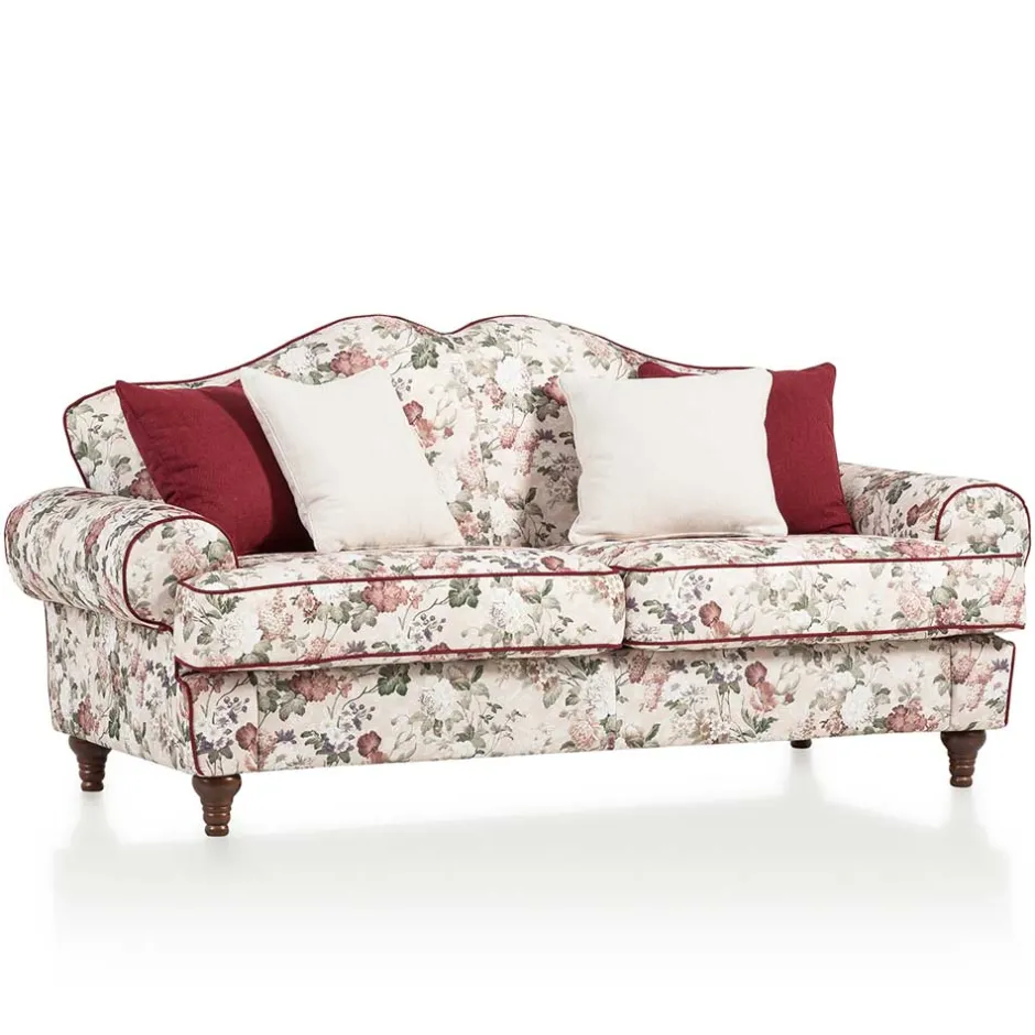 Landhaus Dreisitzer Sofa mit Blumen - Baonga^Wohnen Hot
