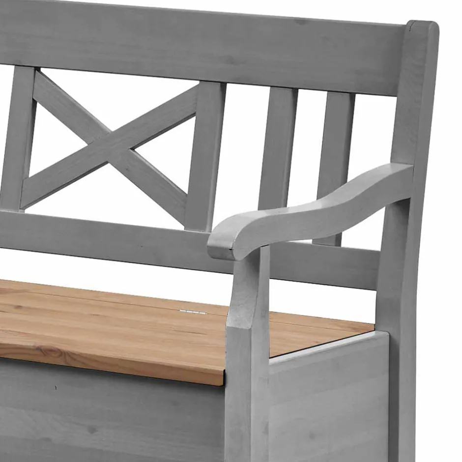 Landhaus Eckbank Jytte in Grau mit Braun^Wohnen Best