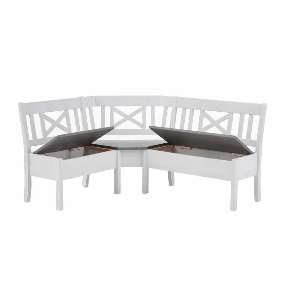 Landhaus Eckbank Yoan mit Stauraum^Wohnen Sale