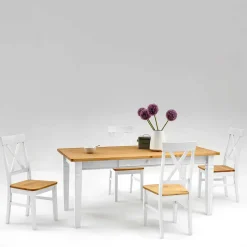 Landhaus Essgruppe Lugon in Weiß (fünfteilig)^Wohnen