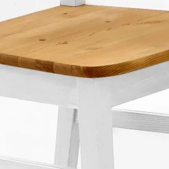 Wohnen Landhaus Essgruppe Sibiuta in Weiß Kiefer massiv (vierteilig)