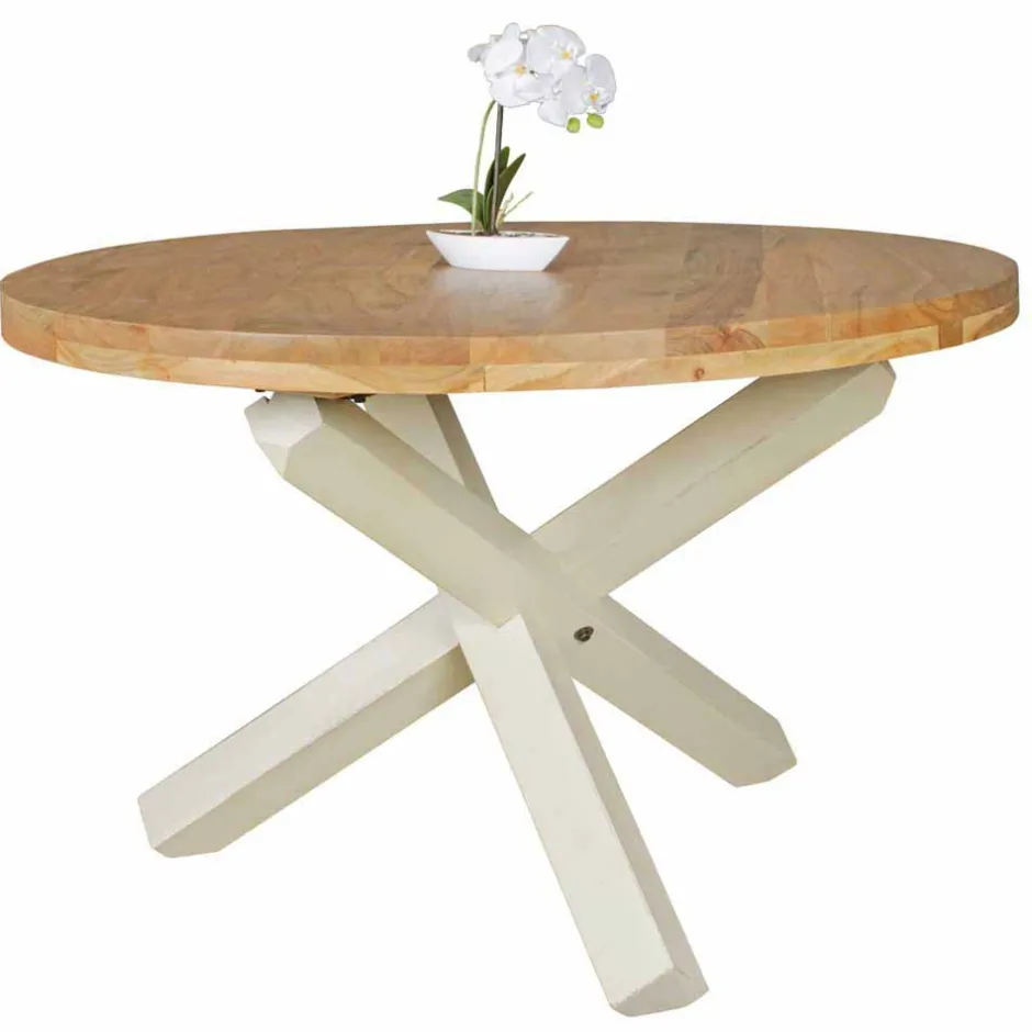 Wohnen Landhaus Esstisch Drolivio mit Tischplatte rund