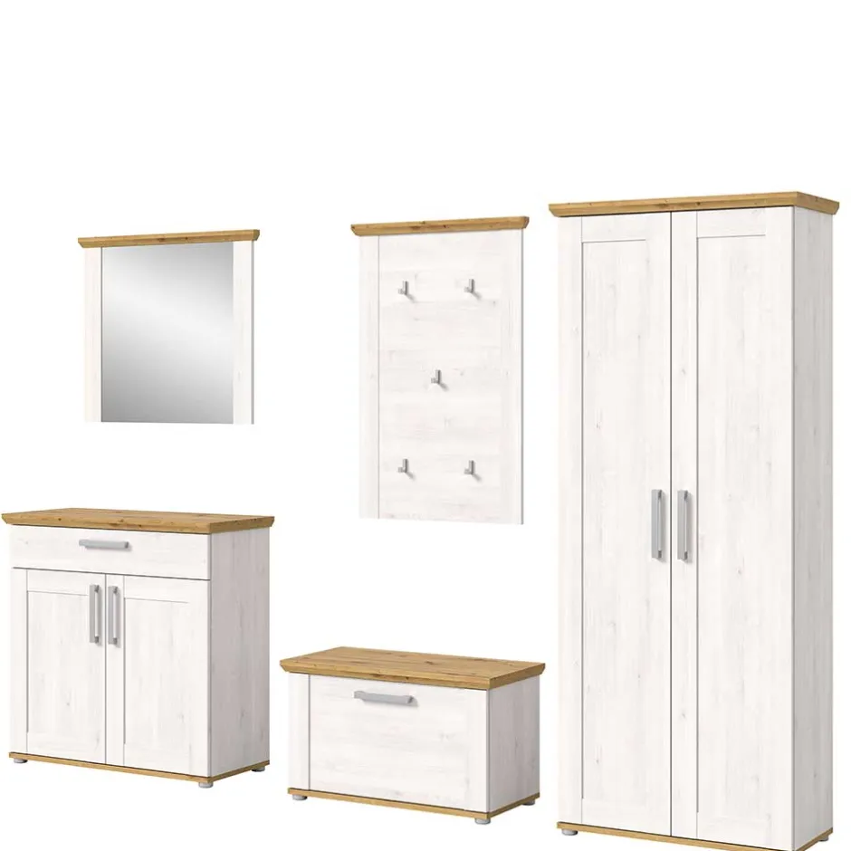 Wohnen Landhaus Flur Möbelset komplett - Tocella (fünfteilig)