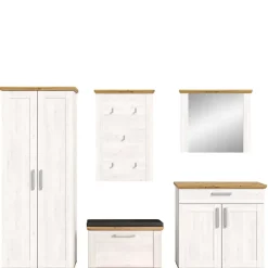 Wohnen Landhaus Flur Möbelset komplett - Tocella (fünfteilig)