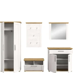 Wohnen Landhaus Flur Möbelset komplett - Tocella (fünfteilig)