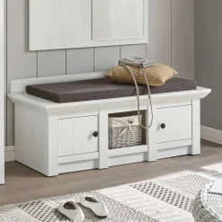 Landhaus Flurbank in Weiß Chelles mit Stauraum^Wohnen Clearance