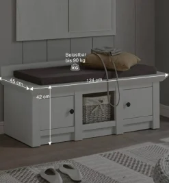 Landhaus Flurbank in Weiß Chelles mit Stauraum^Wohnen Clearance