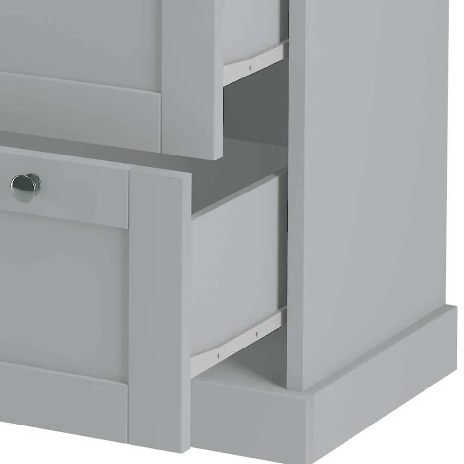 Landhaus Flurkommode in Grau mit Eiche - Rino^Wohnen Hot