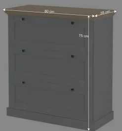 Landhaus Flurkommode in Grau mit Eiche - Rino^Wohnen Hot