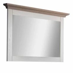 Wohnen Landhaus Flurspiegel Izarella in Weiß und Taupe