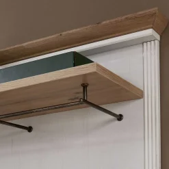 Wohnen Landhaus Garderoben Set in Weiß - Nurelcas (fünfteilig)