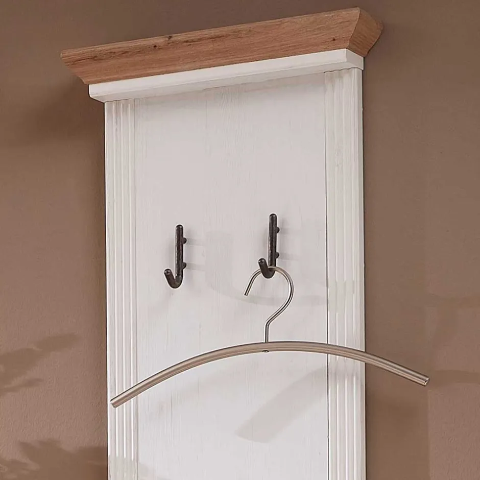 Wohnen Landhaus Garderoben Set mit 2 Paneelen - Nurelcas I (vierteilig)