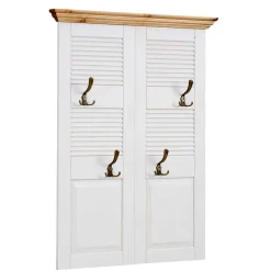 Landhaus Garderobenpaneel in Lamellen Kassetten Optik - Axdonira^Wohnen Outlet