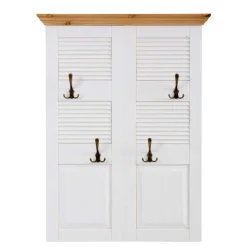 Landhaus Garderobenpaneel in Lamellen Kassetten Optik - Axdonira^Wohnen Outlet