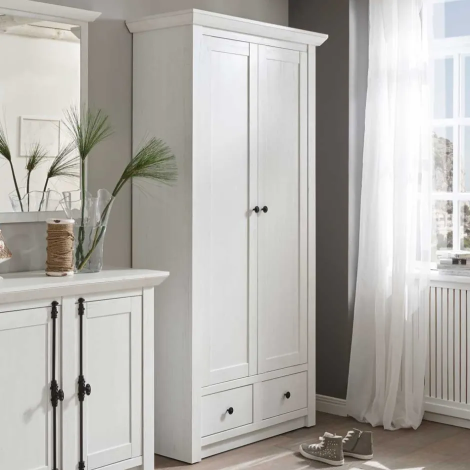 Landhaus Garderoben-Schrank in Weiß - Chelles^Wohnen Sale