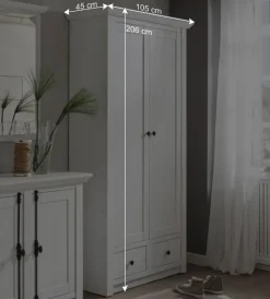 Landhaus Garderoben-Schrank in Weiß - Chelles^Wohnen Sale