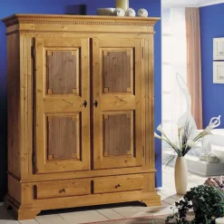 Landhaus Garderobenschrank Prenzla aus Fichte massiv^Wohnen Discount